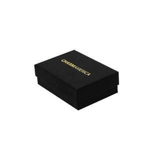 May include: Black rectangular box with the text "CHARMAMERICA" printed in gold on the top.