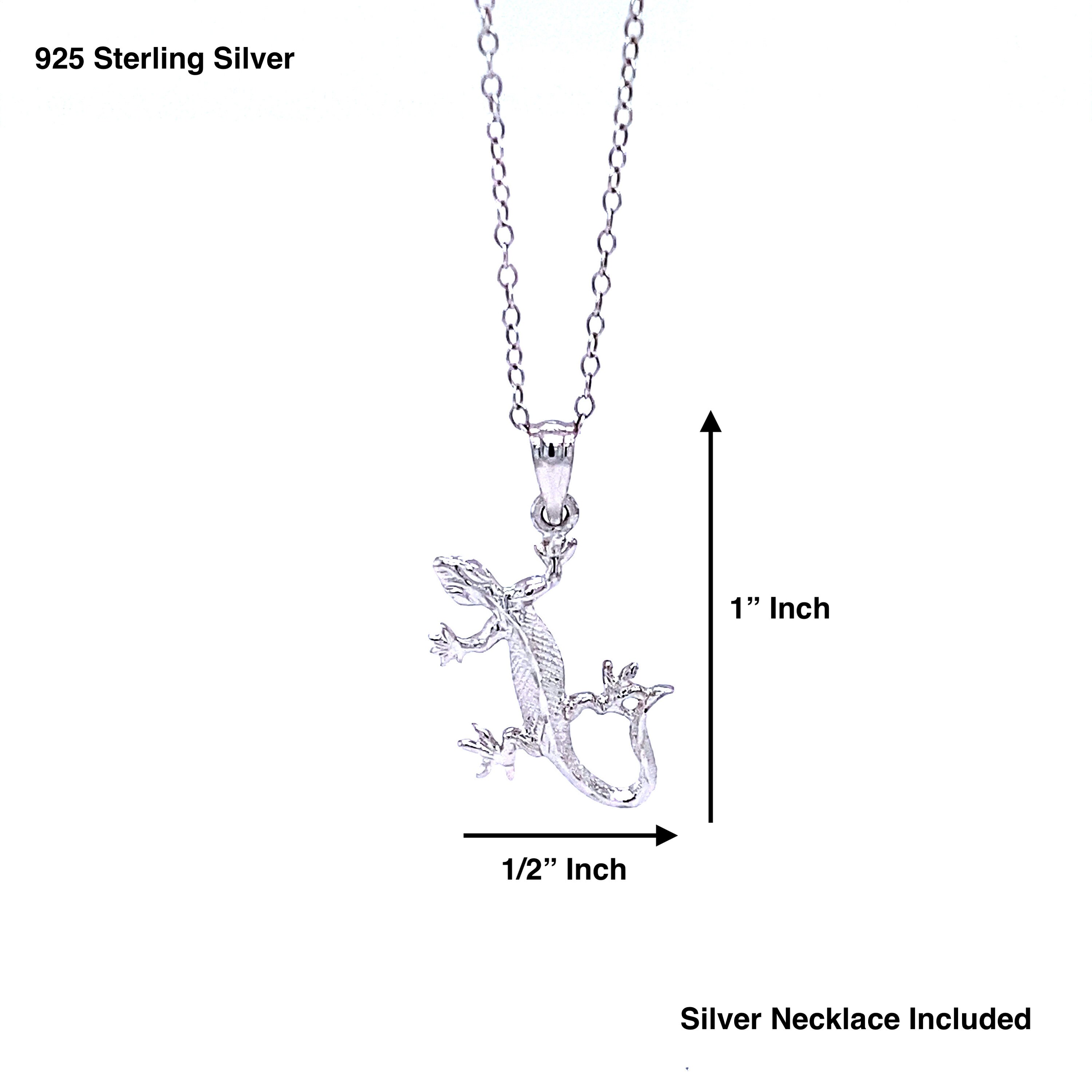 Collana in argento con lucertola e geco - Argento Sterling 925 - Collana regolabile in argento da 16 a 18 - Collana con animali - Italia Collana in argento con lucertola e geco - Argento Sterling 925 - Collana regolabile in argento da 16 a 18 - Collana con animali - Italia
