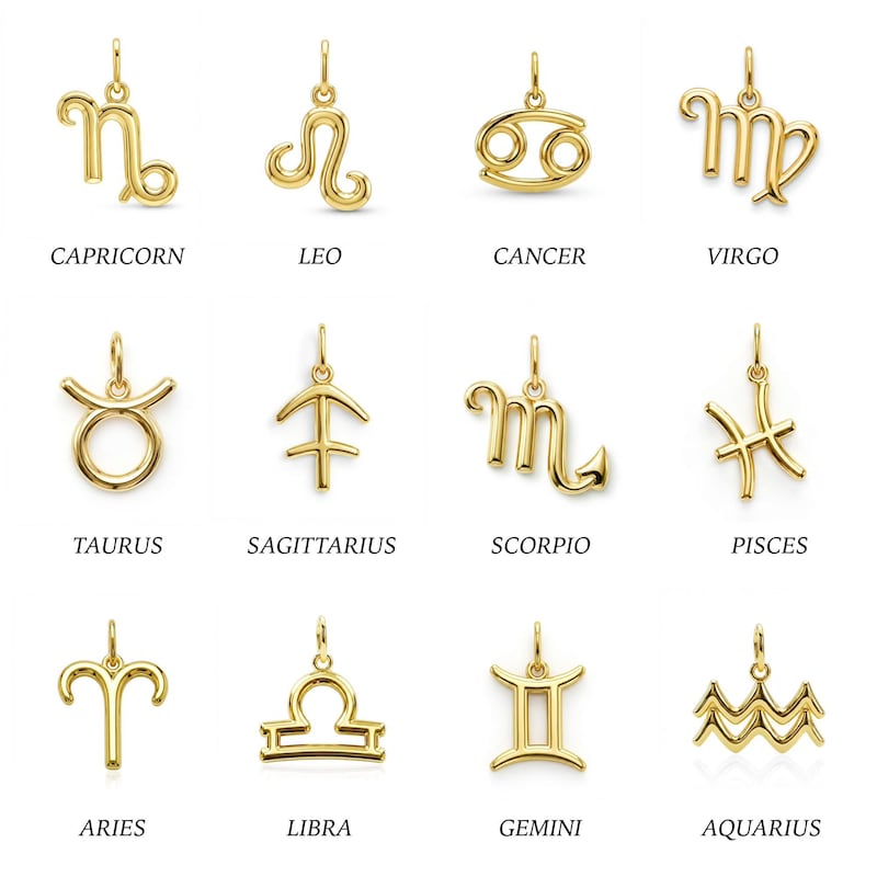 Mens Gold Zodiac Pendant Etsy mens-gold-zodiac-pendant-etsy