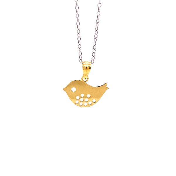 Gold Bird Pendant - Etsy