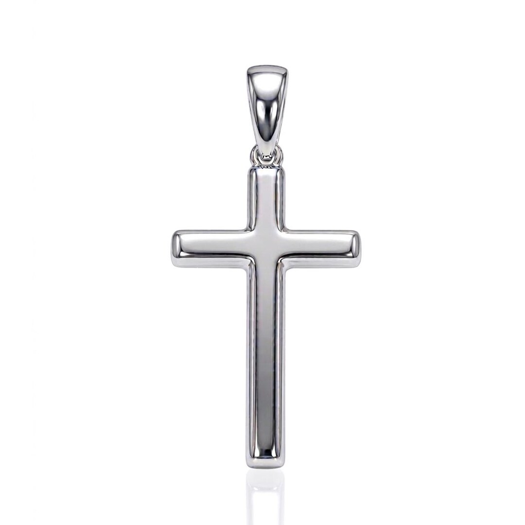 Silver Cross Charm Pendant - 925 Sterling Silver - Baptism Gift ...
