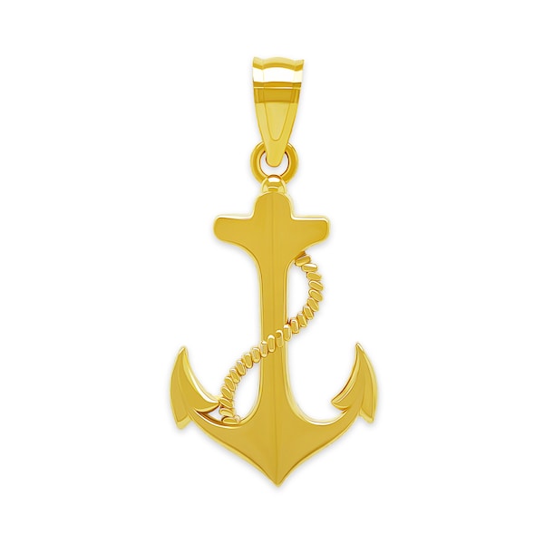 Gold Anchor Charm - Etsy