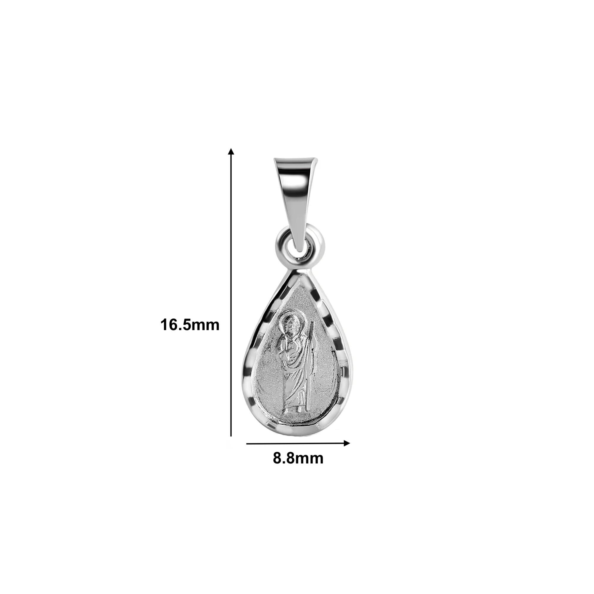 Silver Saint Jude Pendant Necklace - 925 Sterling Silver - Baptism Gift ...