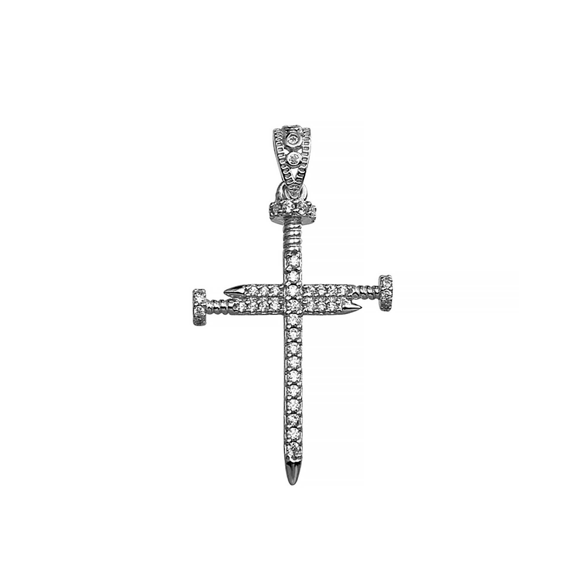 Collana Croce In Argento 925 Con Moissanite 0,30 Ct &ndash; Animas Jewels Personalizzabile