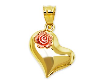 10K Solid Gelbgold Diamond Cut Los Angeles LA Charm Anhänger. 5