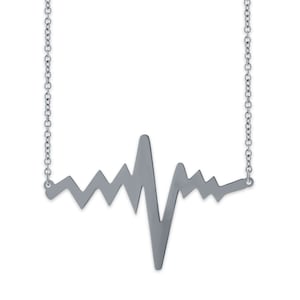 Silver Heart Beat Necklace 925 Sterling Silver Gold Plated Heart Necklace 925 Sterling Silver