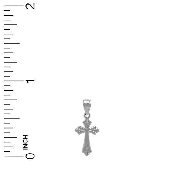 White gold on sale children's cross necklace