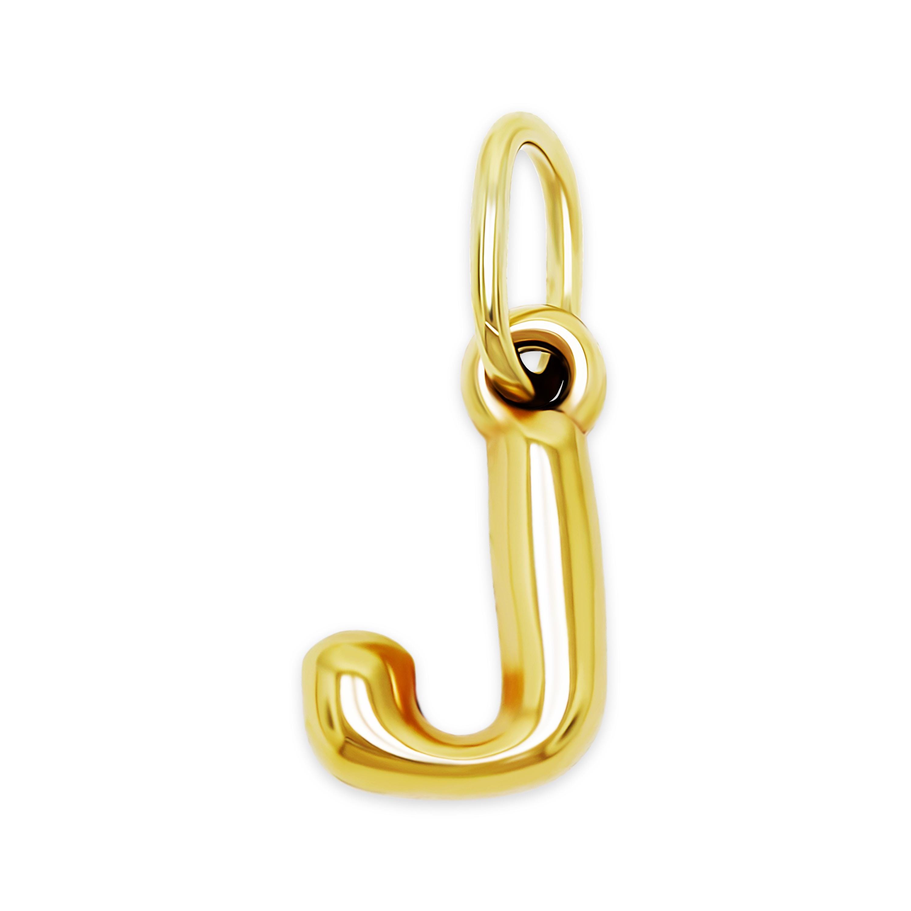 Gold Letter J Charm
