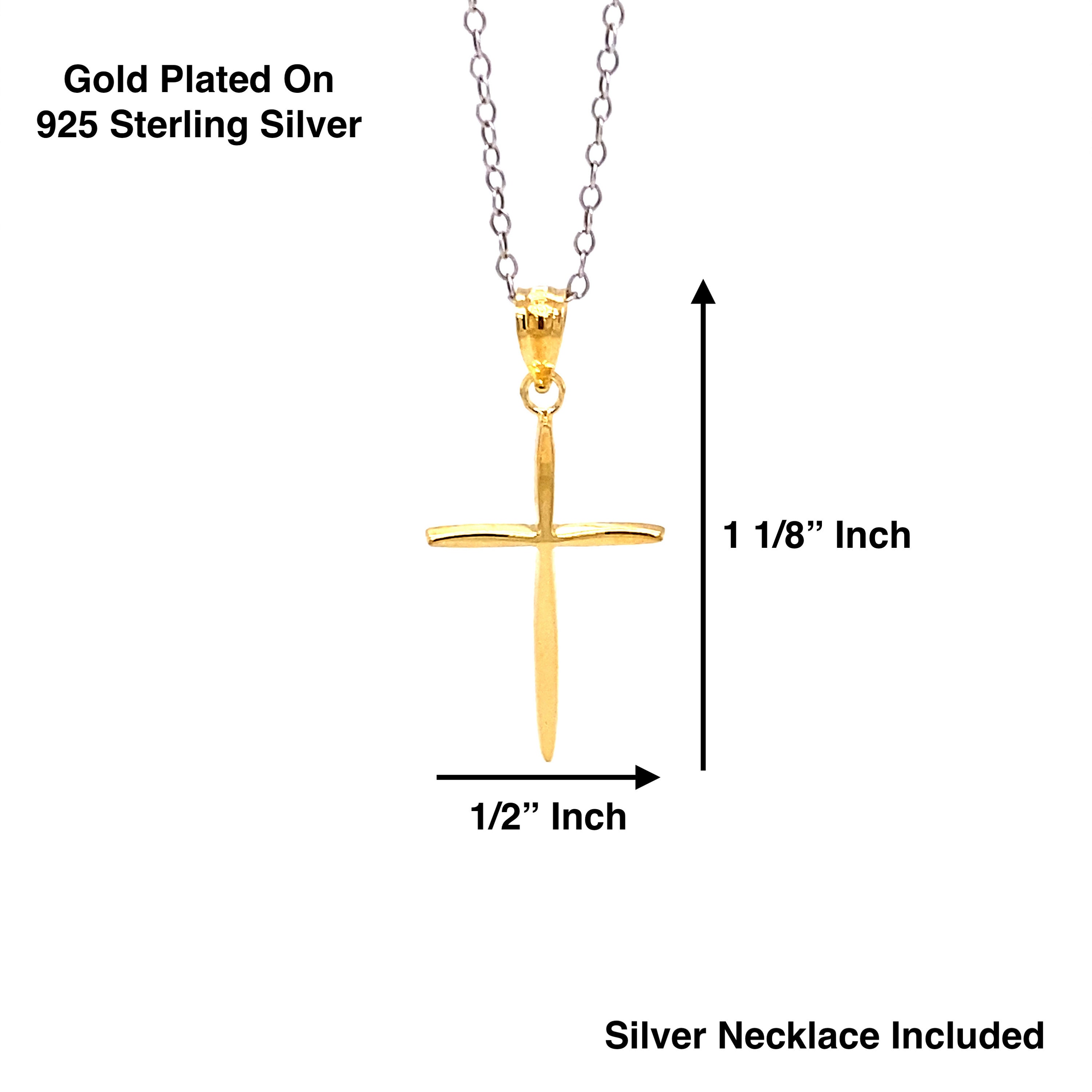 14k Gold Plated Cross Necklace – WAR Chest Boutique