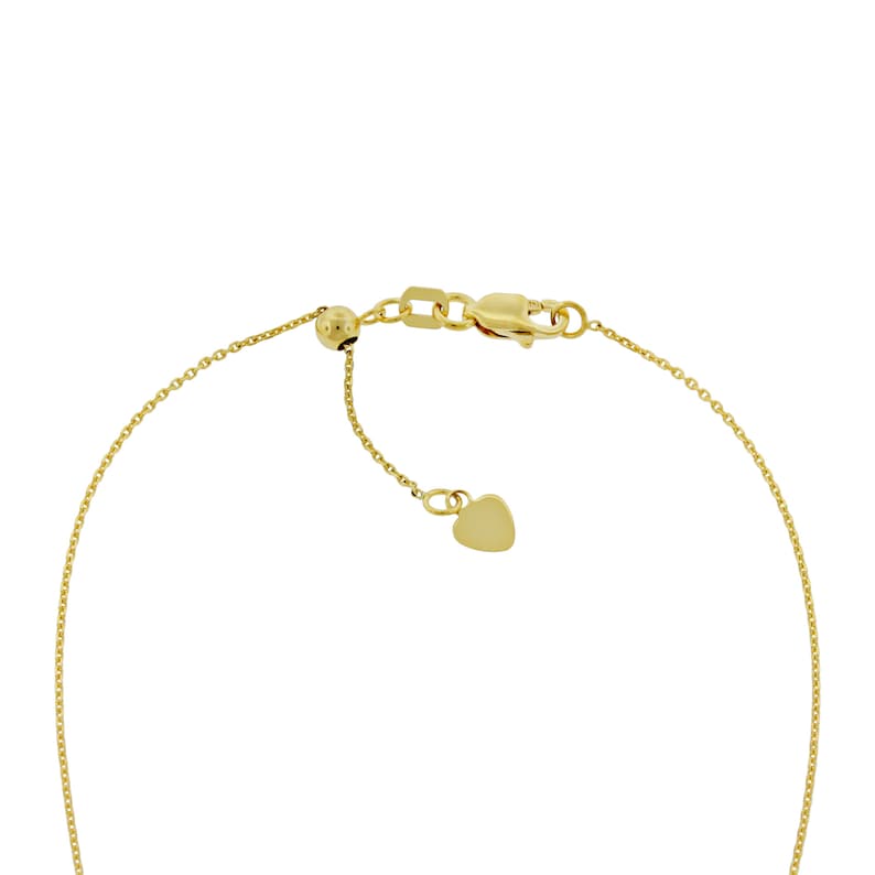 14 Karat Solid Gold Gold Script Loved Adjustable Necklace and Choker