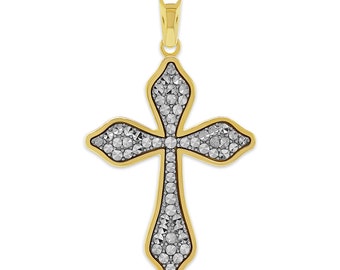 CROCE DONNA ORO GIALLO CON DIAMANTI – Dalù Gioielli - Foto 4