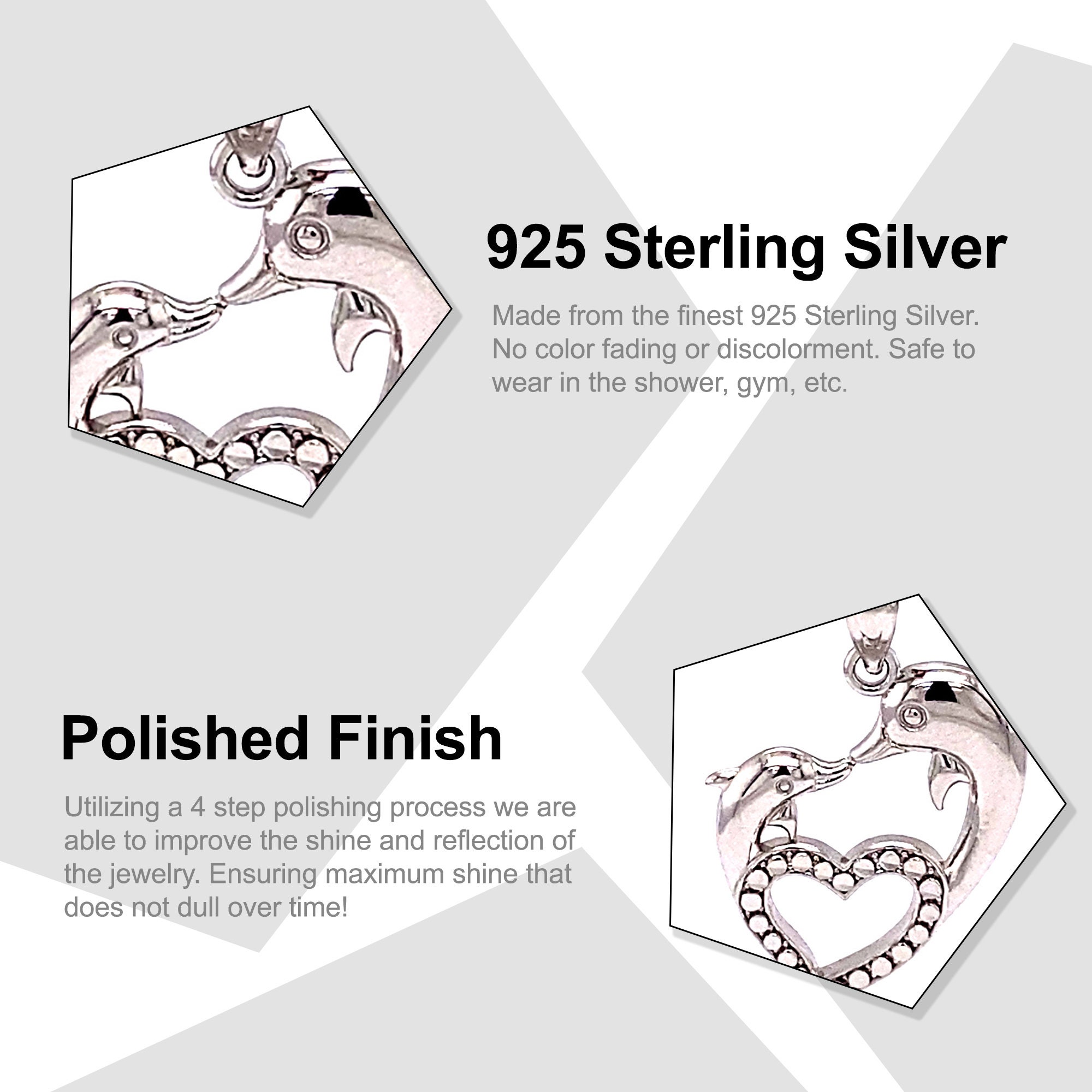Collana con Ciondolo Delfino in Argento Sterling 925 con