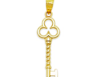 Fine Vintage Gioielli da Donna Ciondolo Chiave Amore Argento Sterling 925 Oro 9K Marcato - Italia