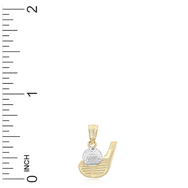 Gold Golf Golfer's Charm 10 Karat Solid Gold With Optional Rope Chain ...