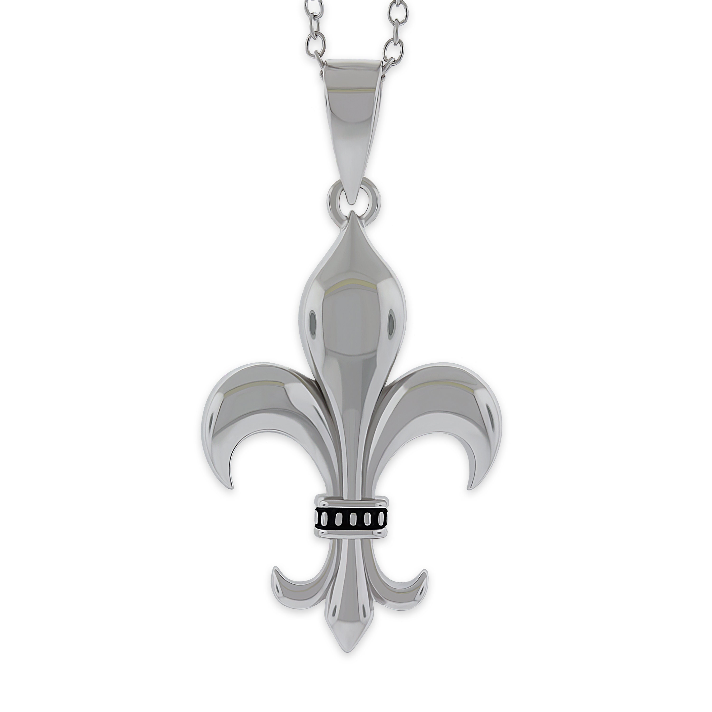 シルバー Fleur De Lis ネックレス - 925 スターリングシルバー