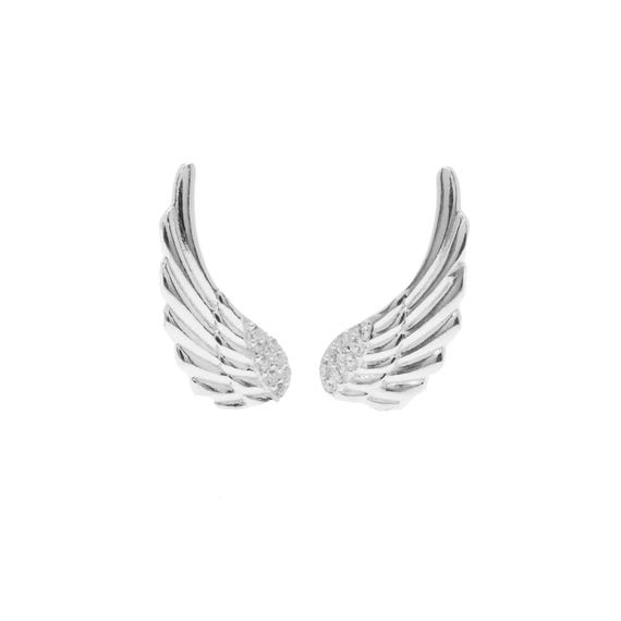 Dew Orecchini A Perno In Argento Sterling 925 E Zirconia Cubica, In Scatola Regalo