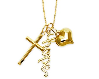 Collana con ciondolo a forma di cuore con scritta in lingua inglese Nan Angel, con ciondolo a forma di cuore, con messaggio speciale