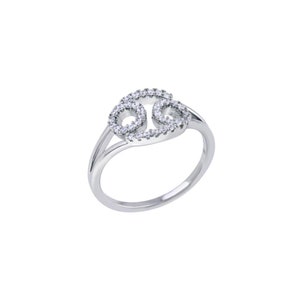 Capricorn Zodiac Ring - Hororscope Zodiac - 925 Sterling Silver - Astrology - 12 Constellation - Statement Ring - Cubic Zirconia Stones