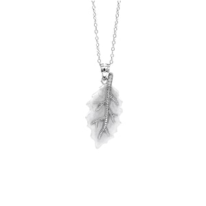 Silver Leaf Necklace- 925 Sterling Silver- Silver Adjustable Necklace 16&quot;-18&quot; - Leaf Pendant - Leaf Necklace