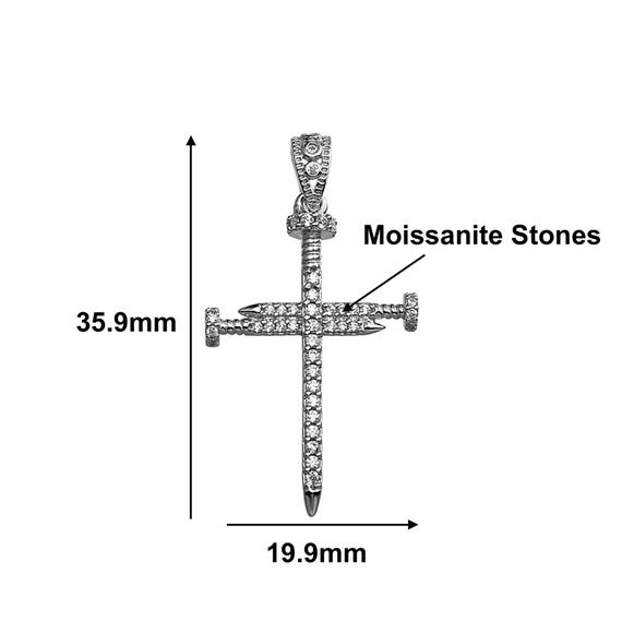 Collana Con Ciondolo Croce E Rosa In Argento Sterling 925 - Gioiello Romantico Per Donne, Regalo Per Amanti, Fidanzati, Amici - Con Panno E Confezione