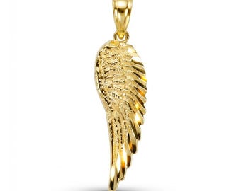 Collar con colgante de alas de ángel en oro - Dije de alas de ángel - Disponible en tres colores: oro amarillo, oro rosa y oro blanco - Collar con alas de ángel