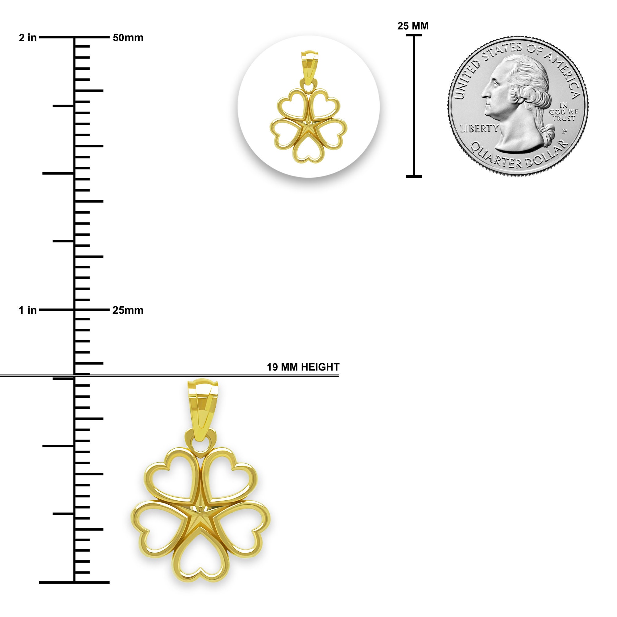 Dochais Collana a Forma di Cuore Apribile, Quadrifoglio Argento, Cuore Magnetico, Lucky per Donna Ragazza Uomini