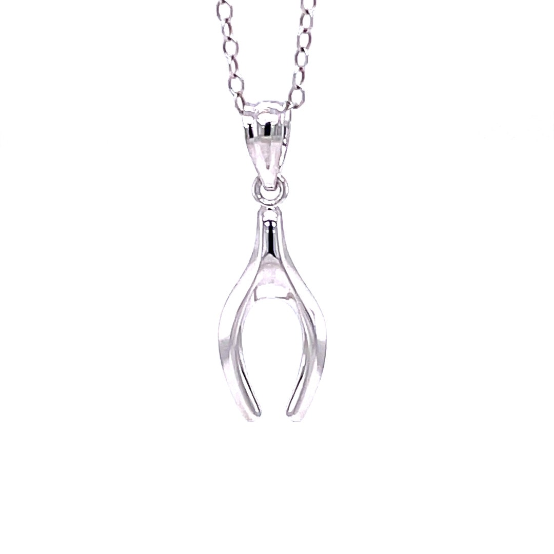 Silver Wishbone Necklace | Lily Charmed Jewellery