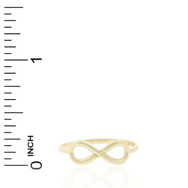 Gold Infinity Ring 10 Karat Solid Gold Gold Ring Simplistic Minimilist Ring Gold Ring image 3