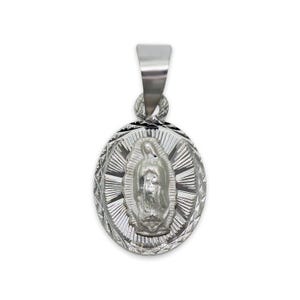 Silver Lady of Guadalupe Necklace - 925 Sterling Silver - Baptism Gift - Religious Jewelry - Virgin Mary Pendant