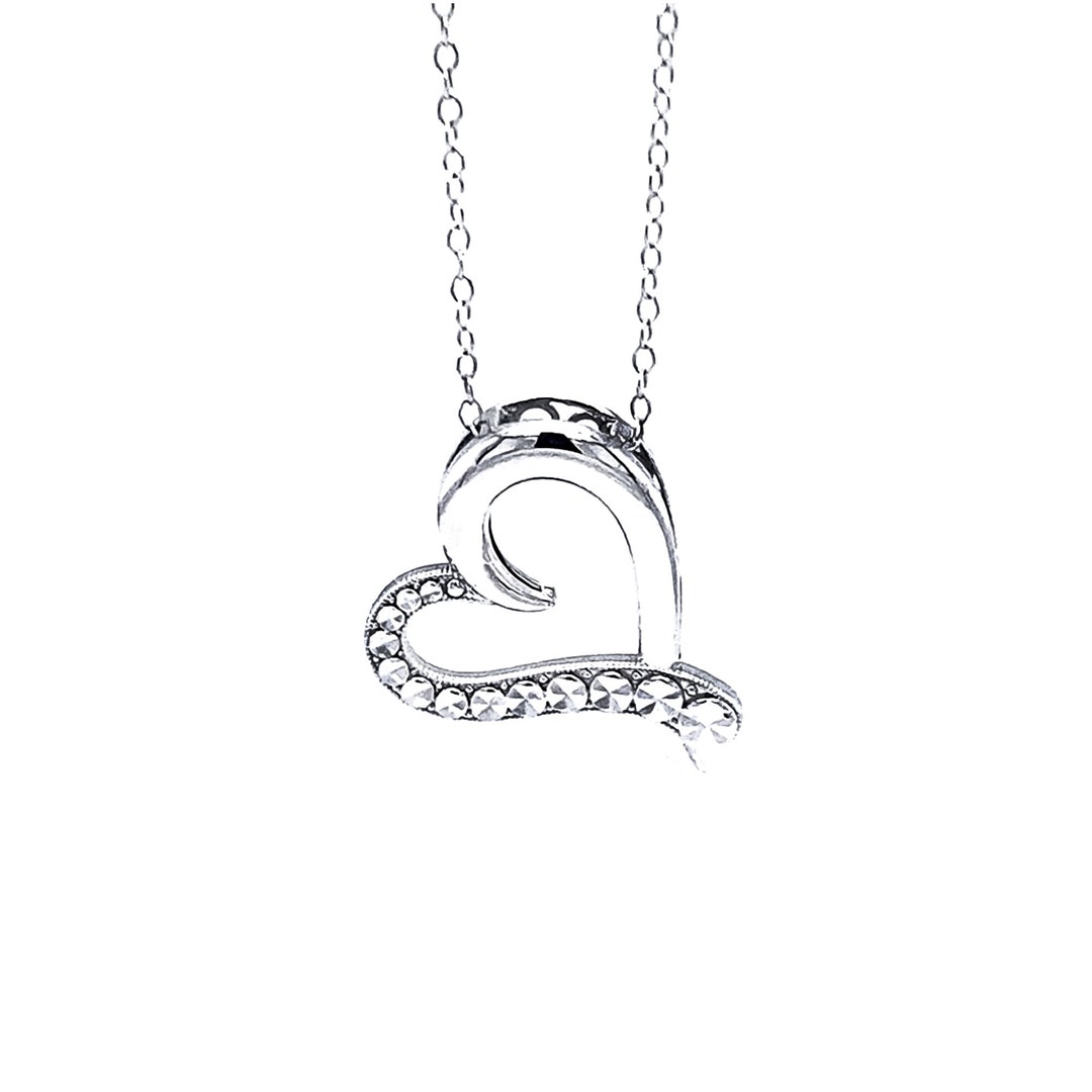 ■ENGBROX■ silver925petit heart necklace EBNL19030 Silver Heart Necklace- 925 Sterling Silver- Silver