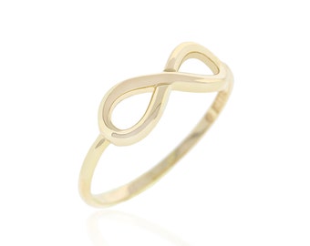 Gold Infinity Ring - 10 Karat Solid Gold - Gold Ring - Simplistic - Minimilist Ring - Gold Ring