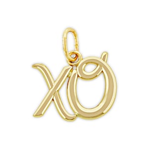 Dije de abrazos y besos "XO" en oro - Colgante de amor - Oro macizo de 10 quilates - Cadena de oro opcional - Collar de amor