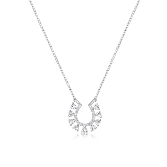 Collana da donna a ferro di cavallo collana in argento Sterling