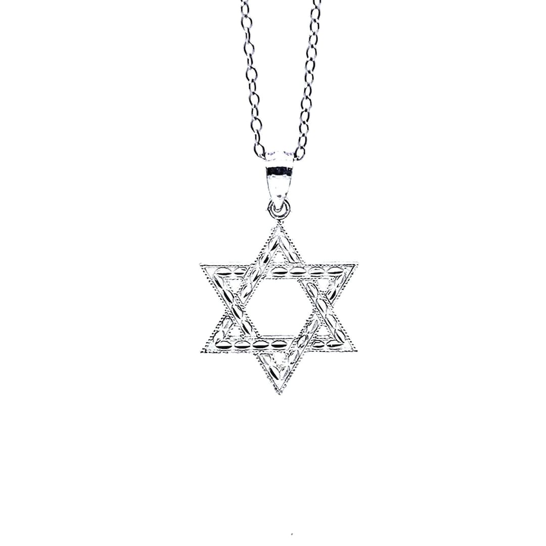Star of David Necklace Jewish Necklace Star of David 925 Sterling