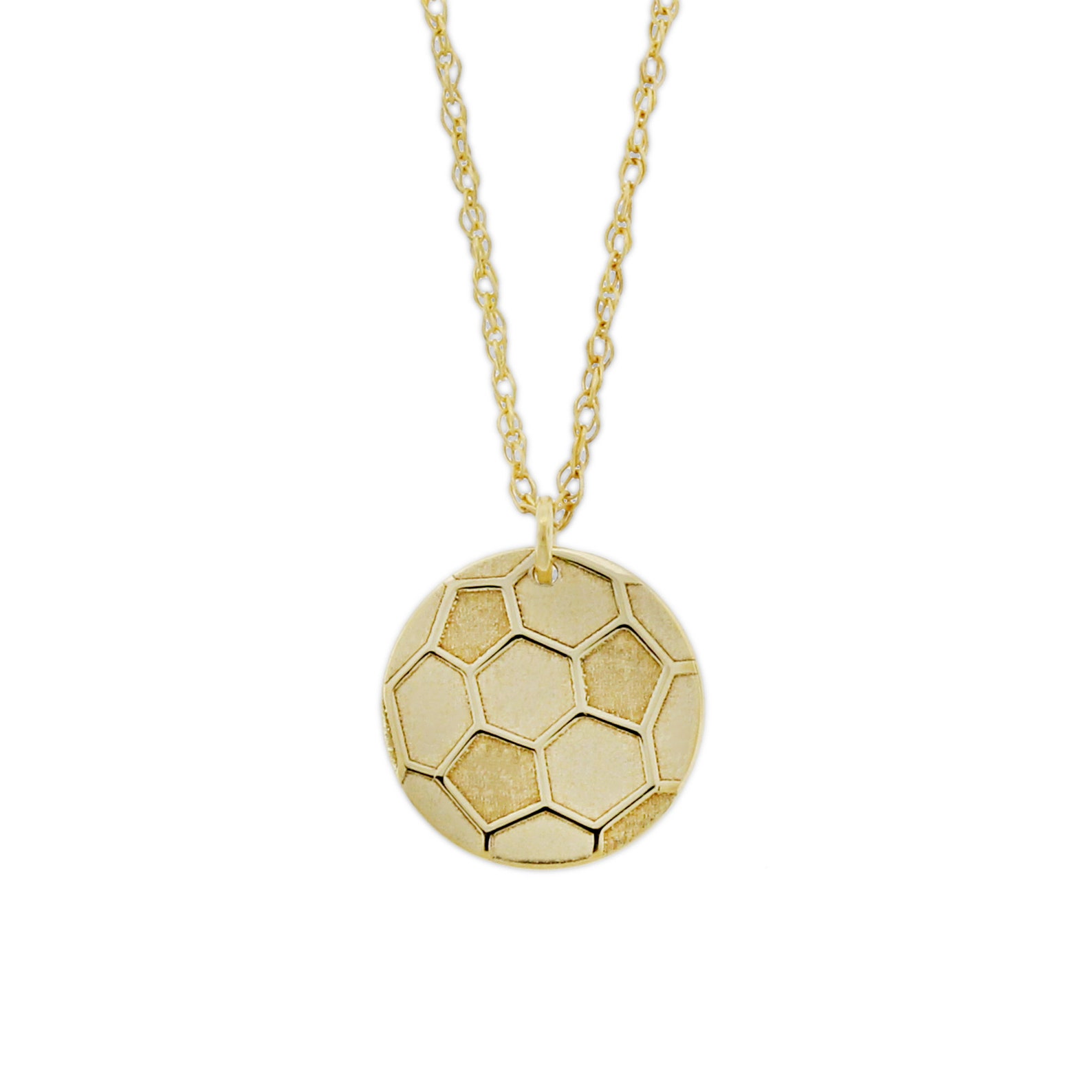 Charm America Gold Soccer Ball Pendant 14 Karat Solid Gold Etsy