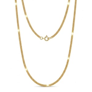 14 Karat Gold Weizen Kettenhalskette - 1,5 mm Dicke - Goldkette - Karatverschluss