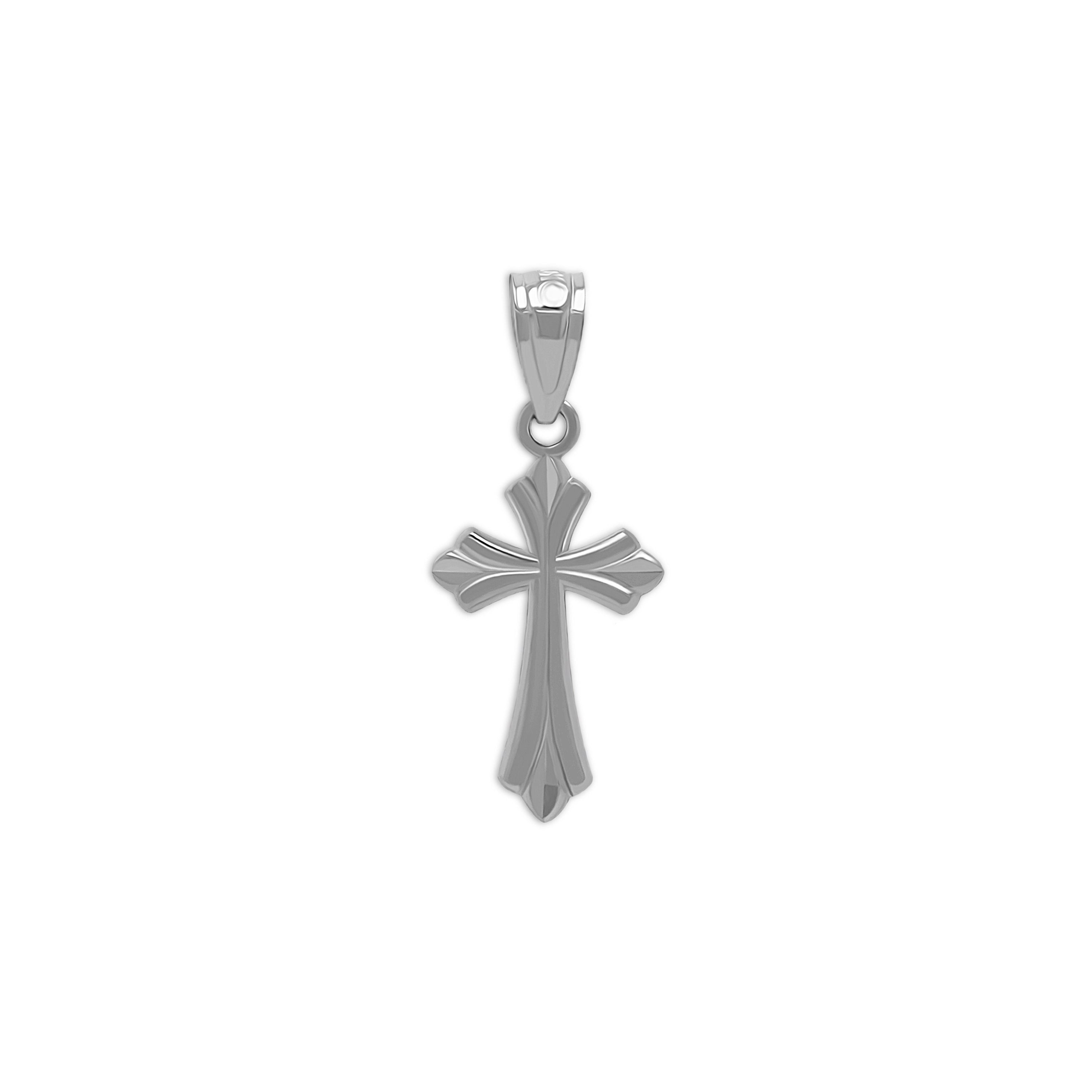 White gold on sale children's cross necklace