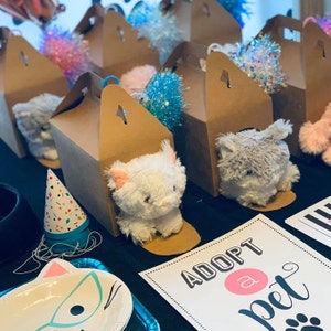 Adopt a Pet Party Instant Digital Download Package Adoption Certificate, Decorate a house, Make a collar, Go to the vet, Pawty Sign & More