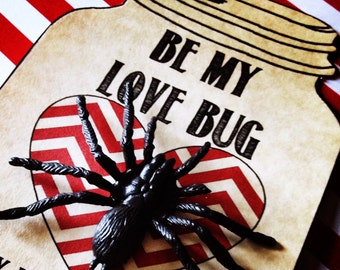 Children's Love Bug Valentine Card Instant Printable Download