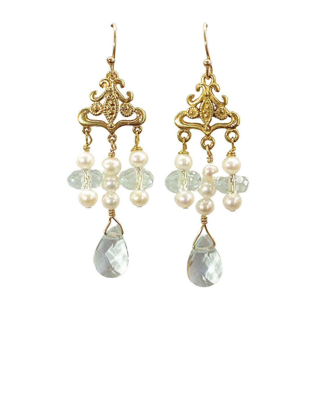 Boucles d'oreilles goutte Bleu Roi pendante