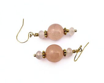 Rose Quartz Dangle Earrings