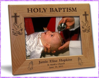 4x6 Personalized Custom Engraved Baptism Picture Frame Gift