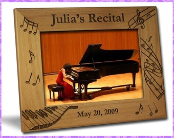5x7 Personalized Custom Engraved PIANO Recital Picture Frame