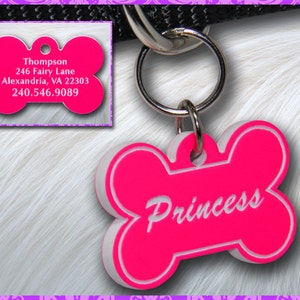 Plastic pet id tags double sided Clearance