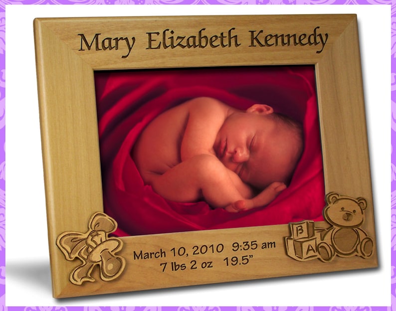 4x6 Personalized Custom Baby Picture Frame Etsy