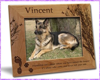 5x7 Personalized Custom Engraved Pet Dog Friendship Picture Frame