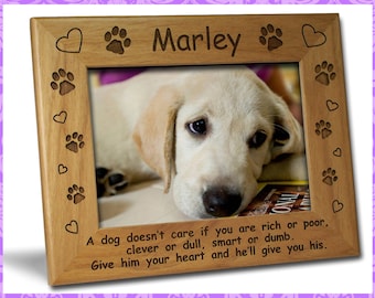 4x6 Personalized Custom Engraved Pet Dog Picture Frame