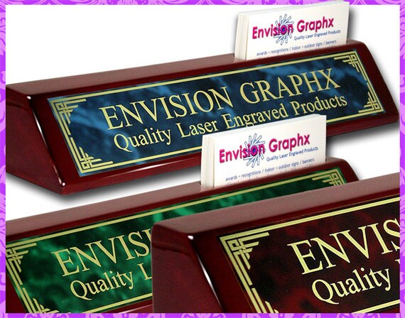 Personalized Custom Engraved Rosewood Brass Desk Name Plate Etsy