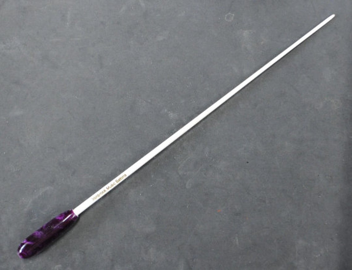 Personalized Music Conductor Baton Deep Purple Swirl Acrylic Etsy