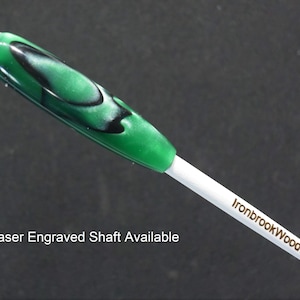 Personalized Music Conductor Baton: Green with Black swirl Acrylic + Gift Box